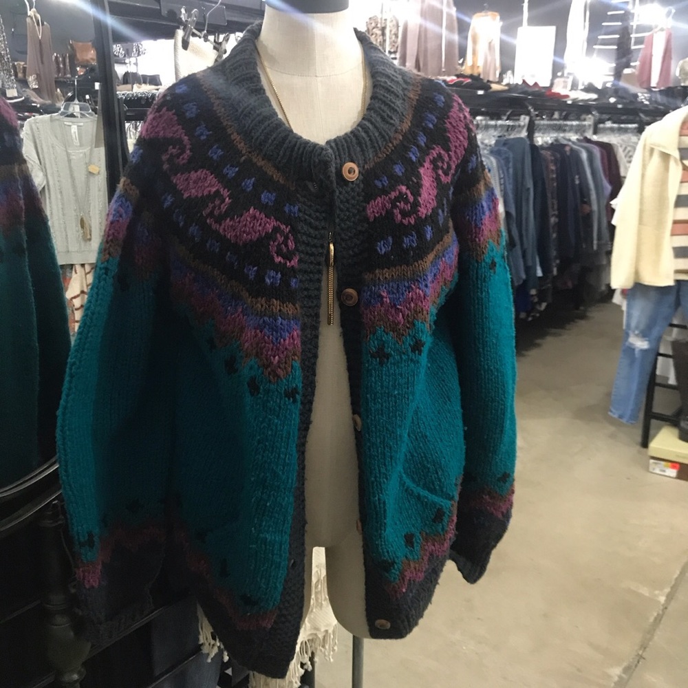 100% lamb wool cardigan